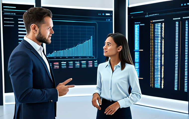 A professional Vietnamese financial analyst in a modest business suit, deeply focused on multiple large monitors displaying complex financial charts and real-time market data. The setting is a modern, high-tech financial office, with a soft blur of a vibrant Vietnamese cityscape visible through a large window, suggesting a dynamic urban environment. The analyst exhibits a calm, analytical demeanor, reflecting strategic thought. The image features perfect anatomy, correct proportions, well-formed hands, and natural body proportions, captured with professional photography for a high-quality, sharp-focus image. fully clothed, safe for work, appropriate content, professional dress.