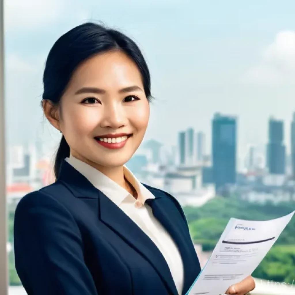 금융권 연봉 협상 시 CFA 활용법 - **Prompt 1: The Confident CFA Charterholder in a Thriving Vietnamese Financial Hub**
"A confiden...