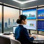 Home 22 CFA와 투자 철학 정립 - A modern Vietnamese financial analyst in a sleek office overlooking Ho Chi Minh City skyline at suns...
