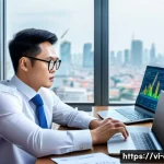 Home 20 CFA와 자산 포트폴리오 설계 - A professional Vietnamese investor in a modern office setting, analyzing a diverse investment portfo...